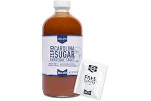 Lillie's Q - Zero Sugar Carolina Barbeque Sauce, Gourmet Carolina Sauce, Tangy BBQ Sauce with Tomato Vinegar, Sugar-Free Sauce, Keto-Friendly, w/Gluten-Free Ingredients (16oz)