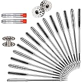 Sewing Machine Needles, 20 PCS Universal Sewing Machine Needle, Compatible with Singer, Brother, Janome, Varmax, Size HAX1 75