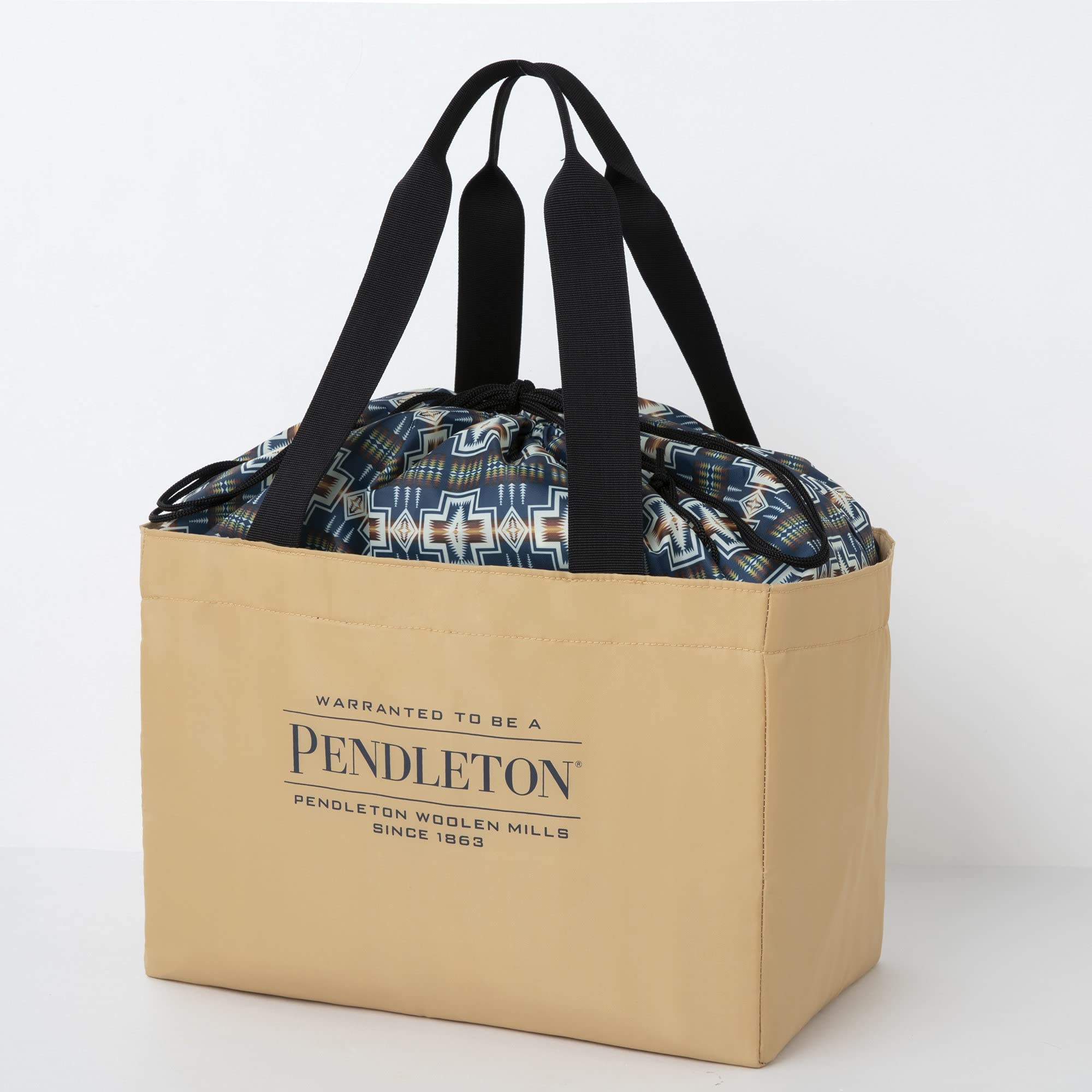 PENDLETON 保冷ができる BIG SHOPPING BAG BOOK BEIGE ver.：6/10発売 【ムック本付録】ペンドルトン ショッピングバッグ（ベージュ）
