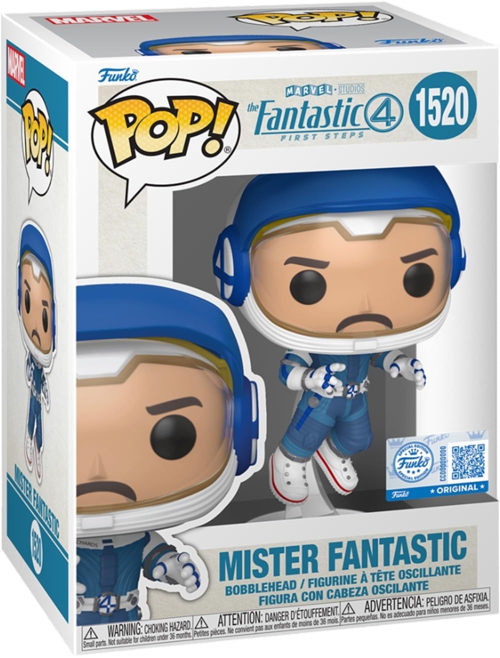 Funko Pop! Marvel Funko Pop Fantastic Four Mr Fantastic Astronaut Ver. Figure, Goods, Cute Deformed Figure