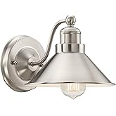 Kira Home Welton 8.5" Modern Industrial Wall Sconce, Brushed Nickel Finish