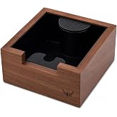 KNODOS Walnut Espresso Knock Box Dump Bin for Coffee Grounds Disposal | Durable, Shock-Absorbent, Easy to Clean, Espresso Machine Accessories, Tamper Station