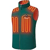 Venustas Men's Fleece Heated Vest with Battery, Lightweight Insulated Electric Vest