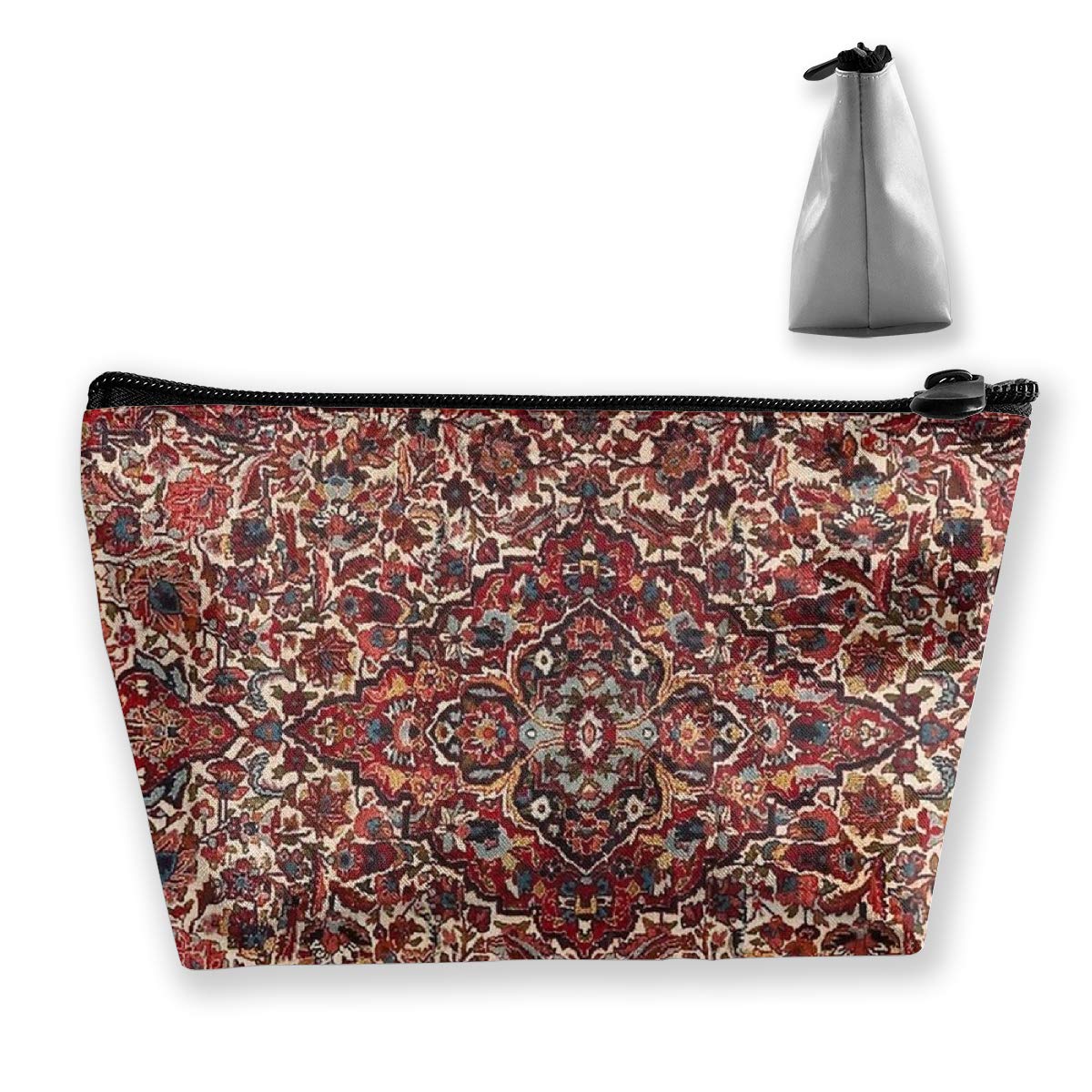 Trapezoid Cosmetic Bag Storage Bag Ethnic Wind Turkey Rug Zipper Multifunctional Accessory Wallet Storage Bag Travel Outdoor Shopping Coin Wallet Organizer Gift