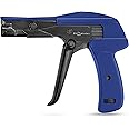 RV RHODES 42709 Zip Tie Gun/Cable Tie Install Tool, Adjustable Tension with Built-In Cutter, for Nylon Ties up to 1/4”- Blue