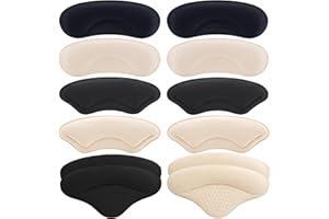 COMFOWNER 6 Pairs Heel Cushion Pads, 3 Types Shoe Grips Protectors to Prevent Loose Shoes, Pain, Blisters and Rubbing, Anti Slip Shoe Filler Make Shoes Fit Tighter