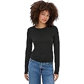 perfectwhitetee Women's Jamie Recycled Cotton Long Sleeve Crew