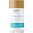 Raw Sugar Aluminum Free Deodorant Stick, Simply Deo (Pack of 1) Whole Body Deodorant for Women & Men, Clean Formulated without Baking Soda, Talc & Parabens, Vanilla Bean + Charcoal Scent
