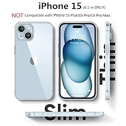 SUCGLES for iPhone 15 Case, Shockproof Military