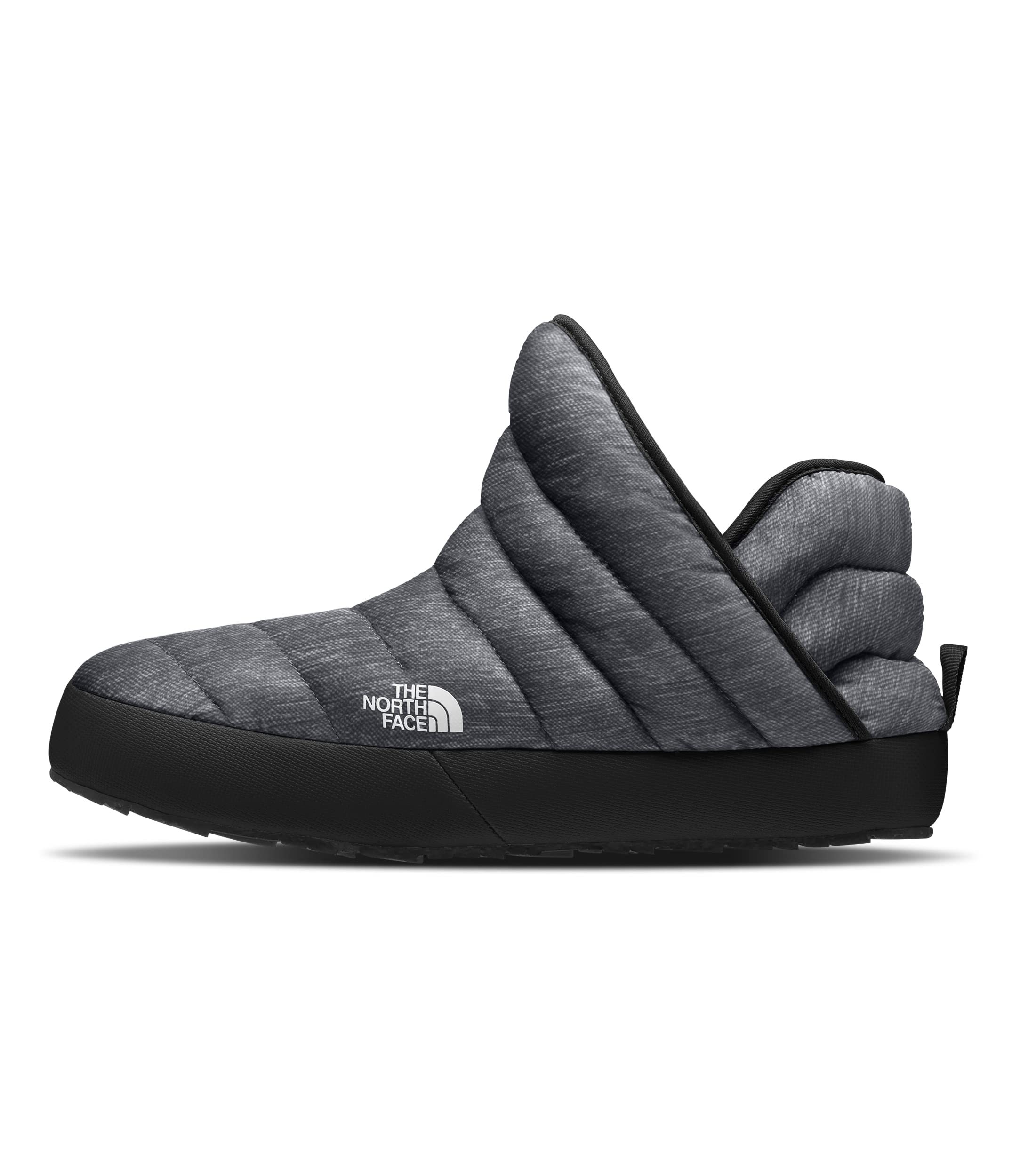 The North Face Men's Thermoball Traction Winter Bootie | Insulated & Water Repellent, Rubber Outsole, Phantom Grey Heather Print/TNF Black, 10 Image