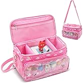 Taladad for Tonies Carrying Case, Toniebox 1 2 Case for Tonies Figures,Tonie Characters, Tonies Storage and Organizer with Shoulder Strap,Tonies Box Starter Set,Tonies Headphones Bag (Pink Rainbow)