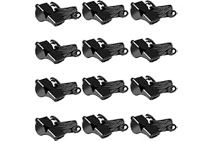 LIANGYUNZE Whistle, 12 Pcs Professional Sport Whistle Set with Lanyard - Loud Pea-Less Whistle for Coaches, Referees, Lifeguards and Police