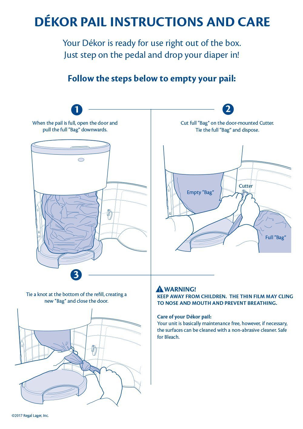 dekor diaper pail instructions