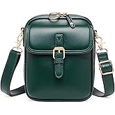 Vintage Messenger Bag Leather Crossbody Bags for Women Men Small Anti Theft Cross Body Shoulder Purse with Card Slots
