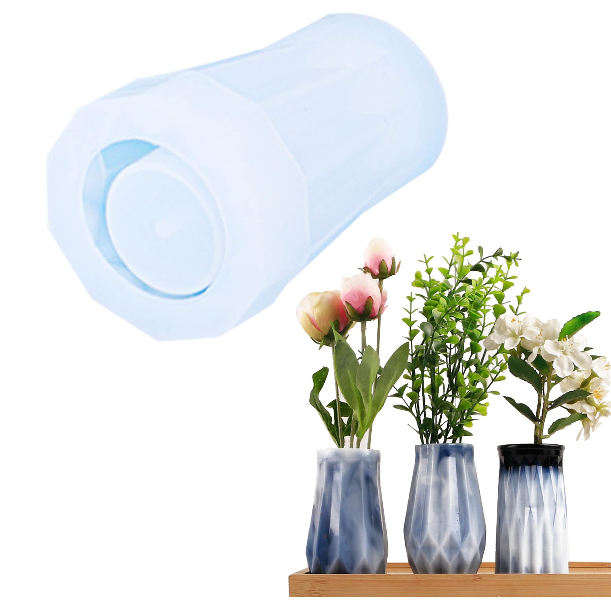 Cayway Vase Mold Resin Casting Molds, Silicone Vase Molds for Flowers, 3D DIY Making Handmade Home Display Decor Crafts