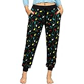 MISSMILLER Women's Christmas Ugly Elastic Waist Drawstring Pajamas Pants with Pocket