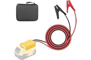 AFDLLDQM Jumper Cable Clamps for DeWalt 20V Battery Jump Starter, 3.28FT 8AWG Car Battery Jumper Cable with Adapter, Automotive Battery Booster Cable for Tools used to Jump Start a Car