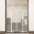ZOUTEX 68" Extra Tall Cat Gate for Doorway, 30.5"-47.5" Auto Close Pet Gate Include 2.75", 5" and 7" Extension Kits, No Drilling Pressure Mount Kit, Suitable for Doorways or Kitchen, White