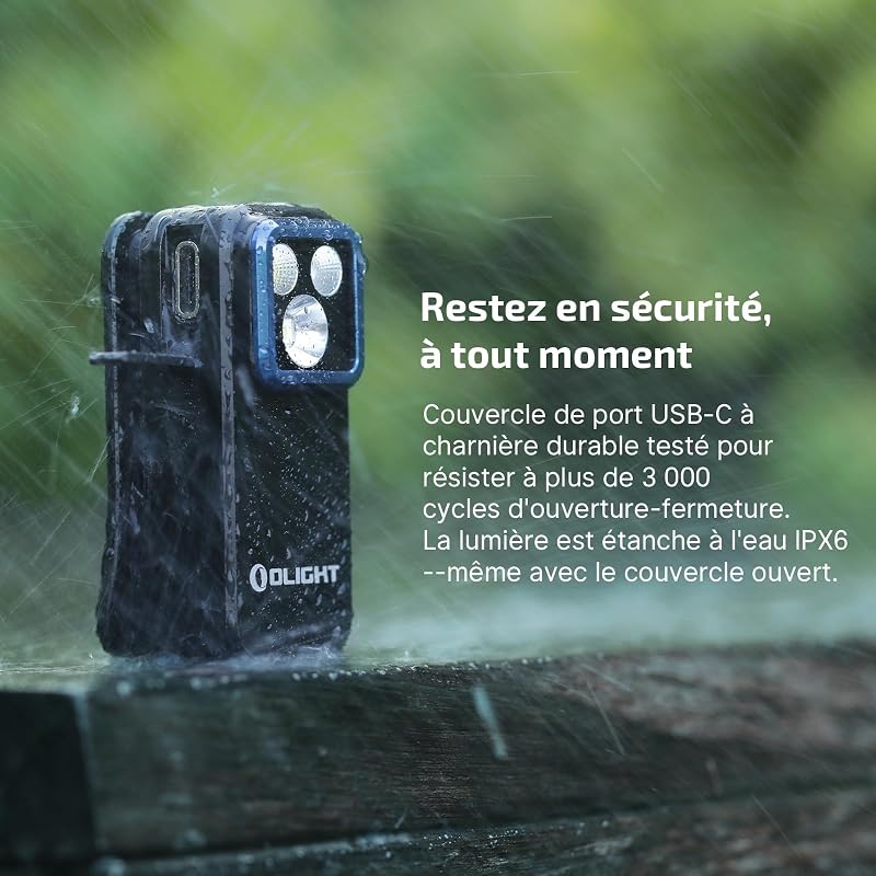 Oclip Pro Lampe de Poche EDC Miniature Rechargeable 500LM 120M