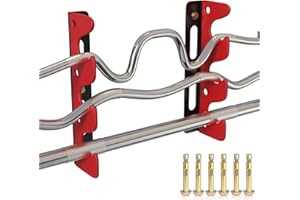 HUWAIGOU Olympic Wall Mounted Barbell Storage Rack Holder Stand Hanger, Wall Mounted Weight Dumbbell Rack for Olympic Barbell, Curl Bar, Commercial or Home Gym Accessory