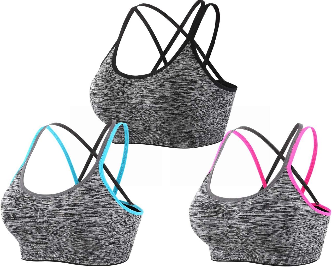 Sports Bra Yoga Bras Seamless Soft Comfortable Padded Bras for Fitness, Running, Yoga, Workout