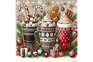 WUSARPLY Christmas Stamped Cross Stitch Kits - Christmas Snowflake Counted Cross Stitch Kits for Beginners Adults Needlepoint Cross-Stitch Patterns Dimensions Needlecrafts Embroidery Kits Arts and Crafts