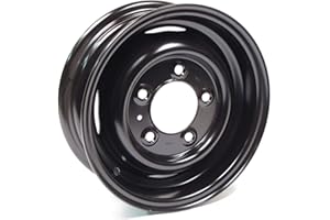 Atlantic British Ltd. 16 x 5.5 inch Black Steel Tube Style Wheel ANR4636PM for Land Rover Series 2/2A and 3