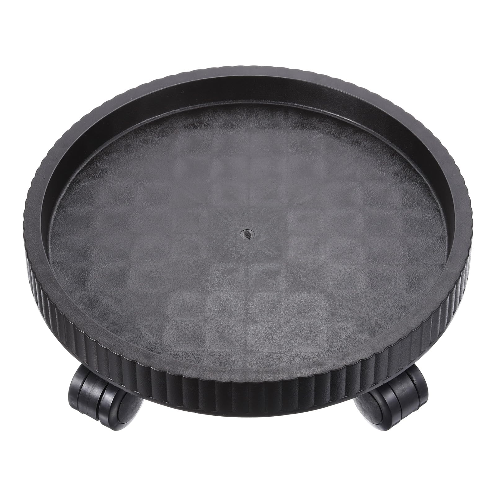 PATIKIL Plant Stand with Wheels, 12 Inch Heavy Plant Roller Base Movable Flower Round Potted Pallet Rolling Planter Caddy for Indoor Outdoor, Brown