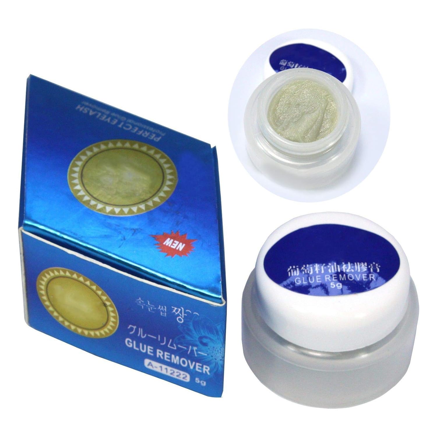 Baisidai Professional Grape Seed Oil Glue Remover Lashes Eyelash Extension Cleaner 5g : Beauty