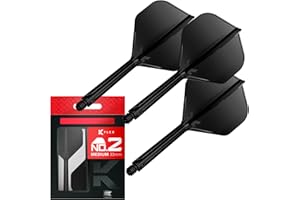 Target Darts K Flex Integrated Dart Flights And Shafts, No.2 | Pack Of 3 K-Flex - No2, Kflex All In One Moulded Dart Flight & Stem Lengths: Short, Intermediate & Medium | Professional Dart Accessories