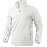 Pudolla Men's Quarter Zip Pullover with 2 Pockets Fleece Warm Soft Golf Sweatshirts for Athletic Workout Running