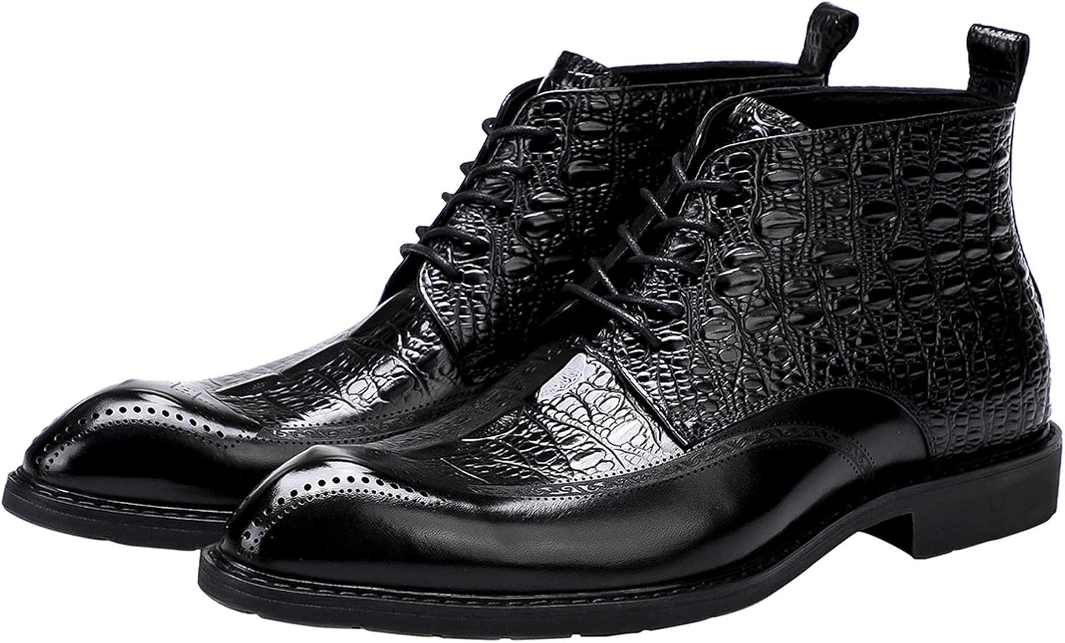 mens dress boots black leather