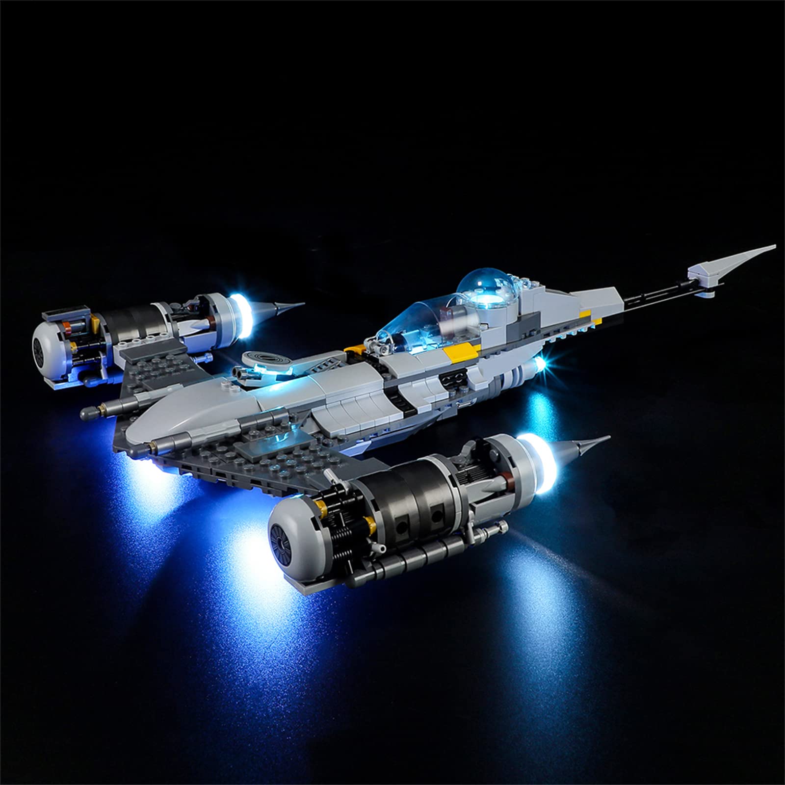 GEAMENT LED Light Kit Compatible with LEGO The Mandalorian's N-1 Starfighter - Lighting Set for Star Wars 75325 Model (Building Set Not Included)