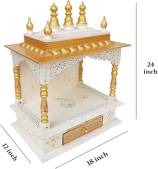 Amazon Com Pooja Mandir Pooja Mandap De Madera Para Colgar En