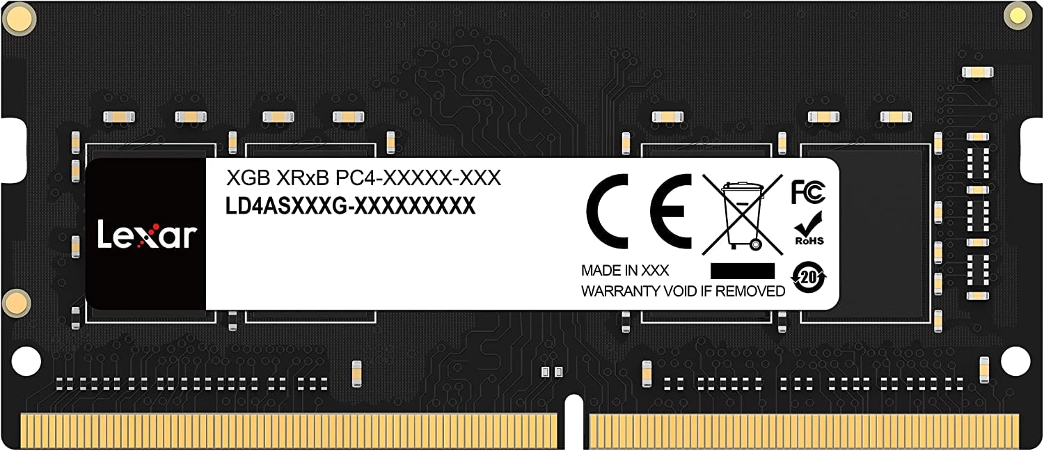 Lexar SODIMM DDR4 RAM 8GB 3200 MHz, 260-Pin SODIMM Laptop Memory, High Performance SO-DIMM, PC Laptop Computer Memory (LD4AS008G-B3200GSST)