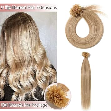 Amazon Com U Tip Pre Bonded Remy Human Hair Extensions 100