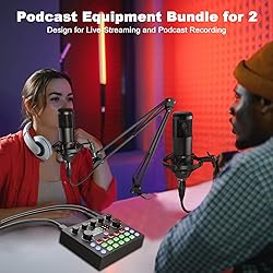 Podcast Equipment Bundle for 2, Audio Interface