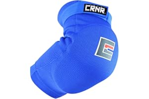 Combat Corner Muay Thai Elbow Pads for MMA, Boxing, Kickboxing, Martial Arts (Blue, Large/X-Large)