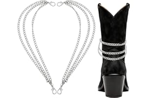 2pcs Shoe Chains for Shoelace, Punk Boot Chains Stylish Boot Charms DIY Shoe Decoration Accessories for Women Girls Sneakers 