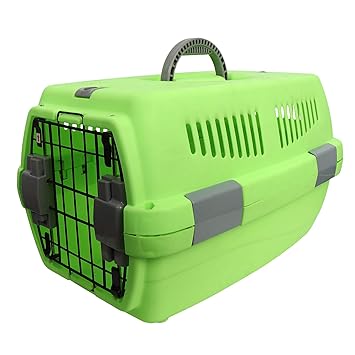 Emily Pets Door Two Side Open Pet Carrier (19-inch) (Green)