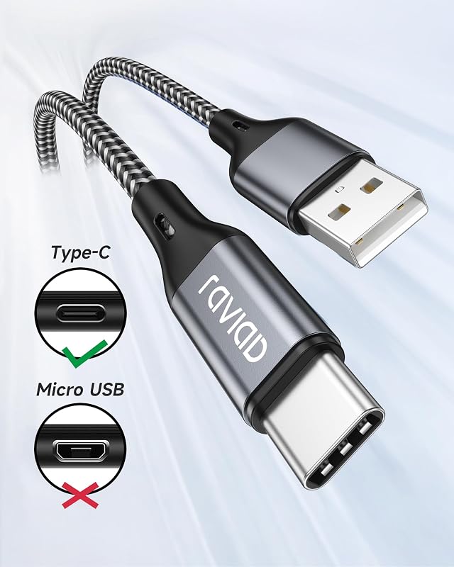 Cavo USB Type-C [3Pezzi, 2m] Cavo USB C Ricarica Rapida Nylon