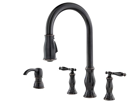 Pfister Hanover 2 Handle Pull Down Kitchen Faucet With Soap