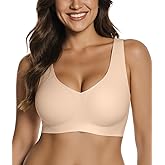 OEAK Womens Jelly Bras No Underwire Seamless Full Coverage Support Lift Pull on Bralette Comfort Everyday Sports Tshirt Bra