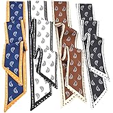 NIDMIDO 4 Pack Purse Scarf for Bags Silk Head Scarf for Hair Handbag Women Scarfs Ribbon Band Hair Neck Scarves Fashion Gifts