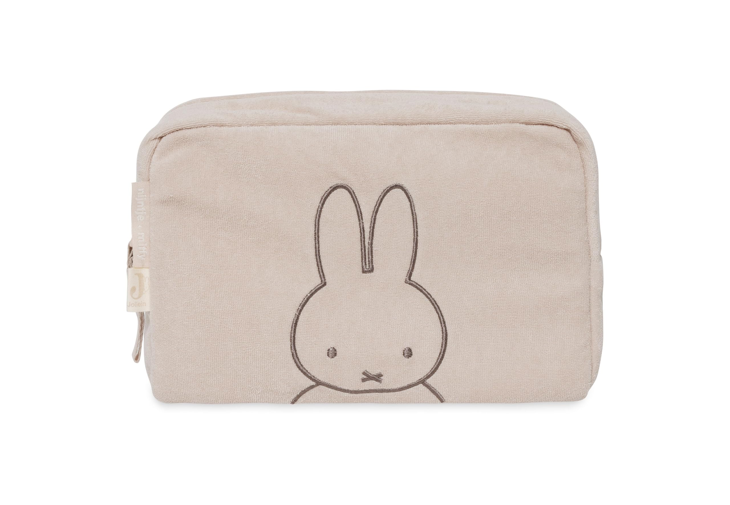 Jollein Terry Cloth Nappy Bag - Miffy, Nougat - Nappy Case - Cosmetic Bag - Organiser - Beige