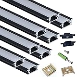 THMOOTHER Recessed LED Strip Black Channel Diffuser