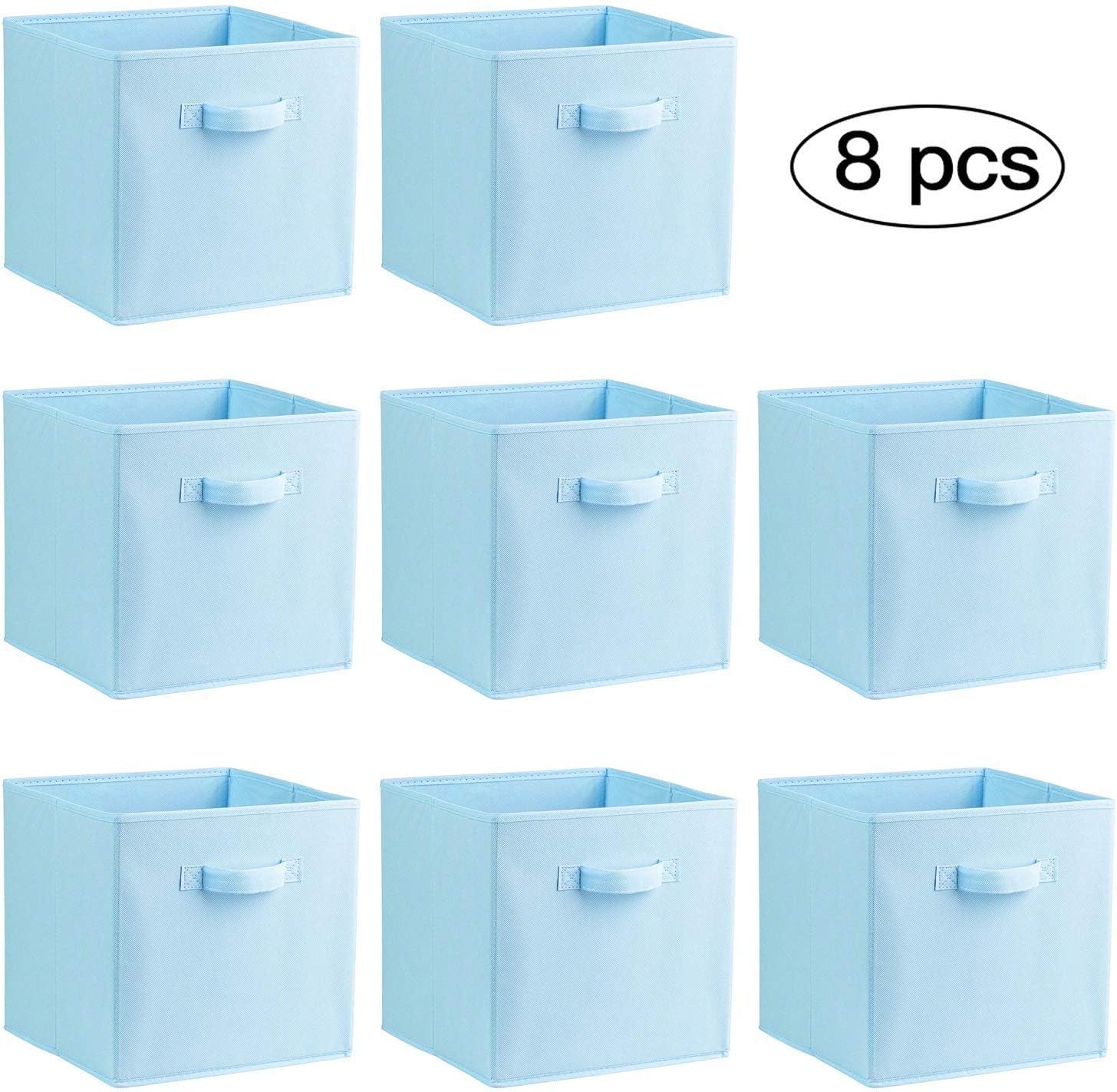 LIGUOPIN Canvas Foldable Storage Box Square Collapsible Fabric Cubes