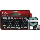 LABELWORKS Epson LW-K200PX-RDB Keyboard Label Maker - Red &amp; Black | Portable QWERTY keyboard label maker for home &amp; hobbies, craft, organize &amp; personalize, uses LABELWORKS PX tapes, red/black
