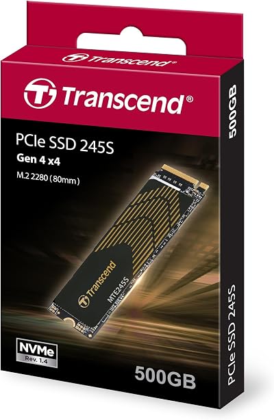 Transcend 500GB MTE245S M.2 NVMe PCIe Gen4 x4 SSD TS500GMTE245S-E
