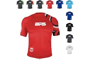 BPS Rashguard for Men Long Sleeve Short Sleeve Rash Guard Sun Protection Shirt UPF Quick Dry Men’s Swim Shirt Fishing Surfing